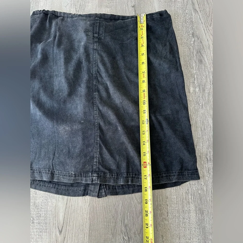 NEW Chaser distressed black skirt with drawstring waist, soft, size medium - Picture 4 of 5